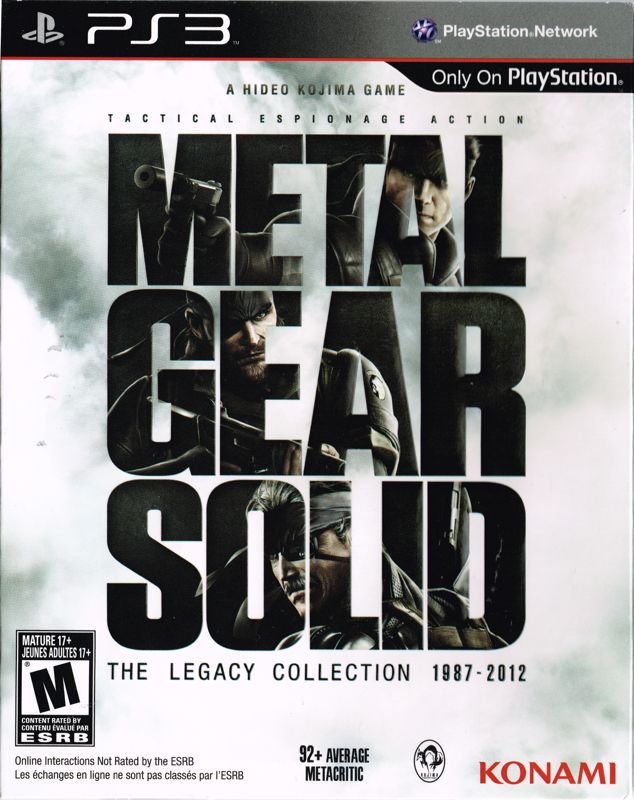 Metal Gear Solid: The Legacy Collection box art for Playstation 3